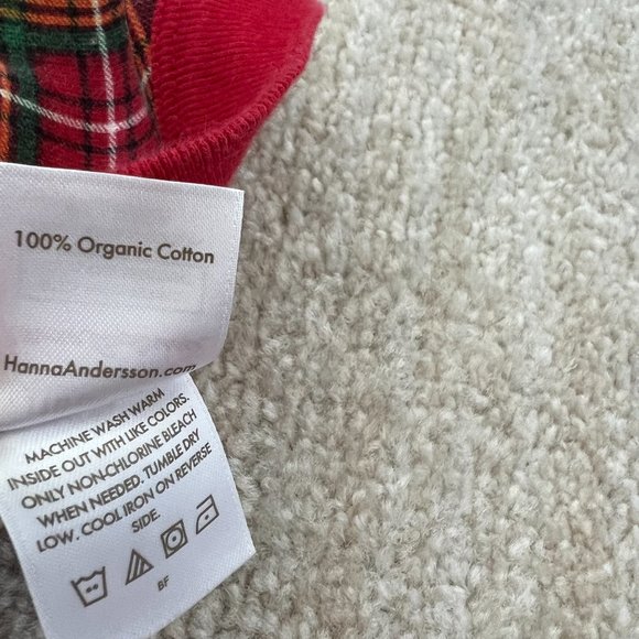 3 for $6 Hanna Andersson Christmas Holiday Plaid Pajama Top 110/5 Organic Cotton - Picture 7 of 7